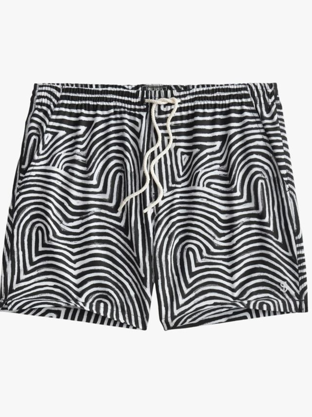 Todd Snyder Men’s 5” Montauk Shorts in Black & White Patterned